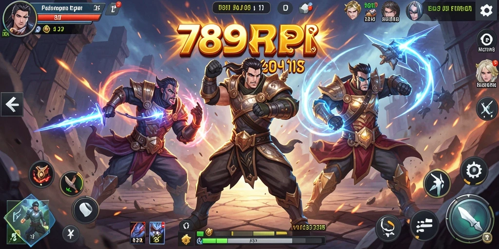 Tampilan gameplay dinamis dalam pertempuran seru 789RP.