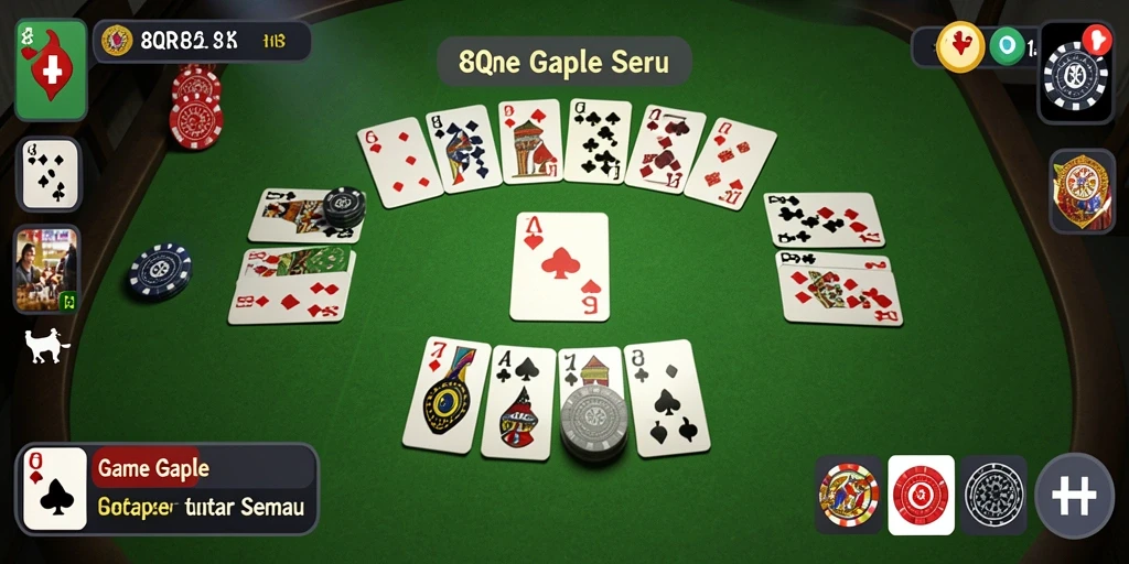 Screenshot dari gameplay seru Gaple di 8QR.