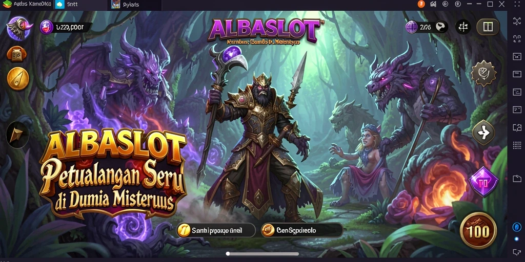 Tampilan gameplay ALBASLOT yang penuh petualangan dan tantangan.