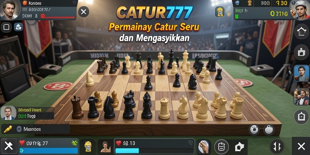 Tampilan seru permainan catur yang menantang di CATUR777.