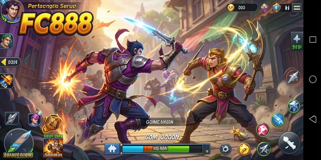 Tampilan gameplay mendebarkan di FC888 dengan aksi yang intens.