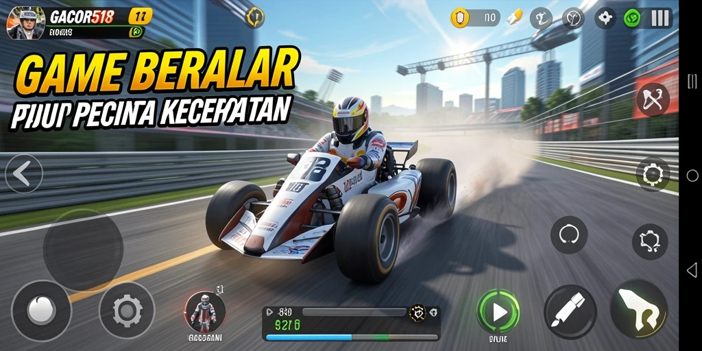 Tampilan menarik dari gameplay balap di GACOR518