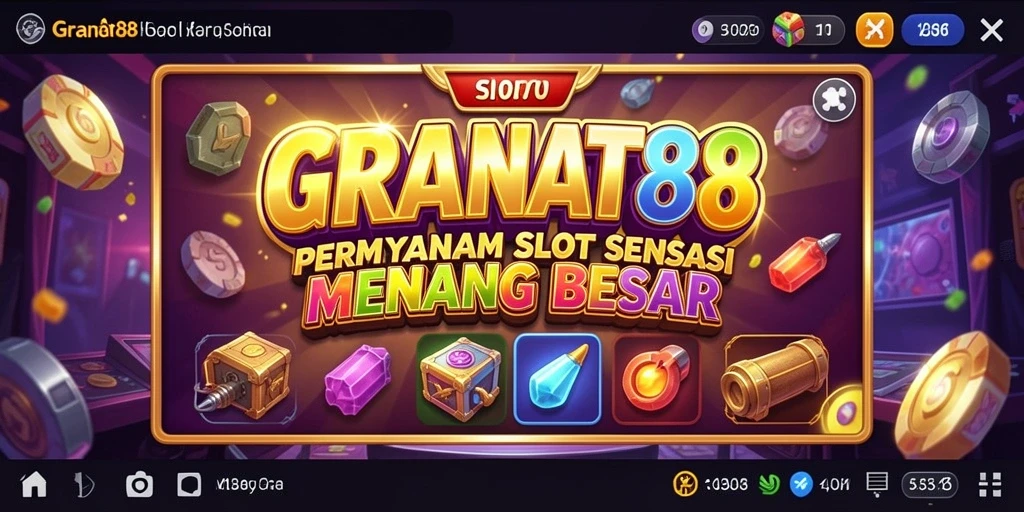 Tampilan menarik gameplay slot di GRANAT88 dengan efek visual yang memukau.