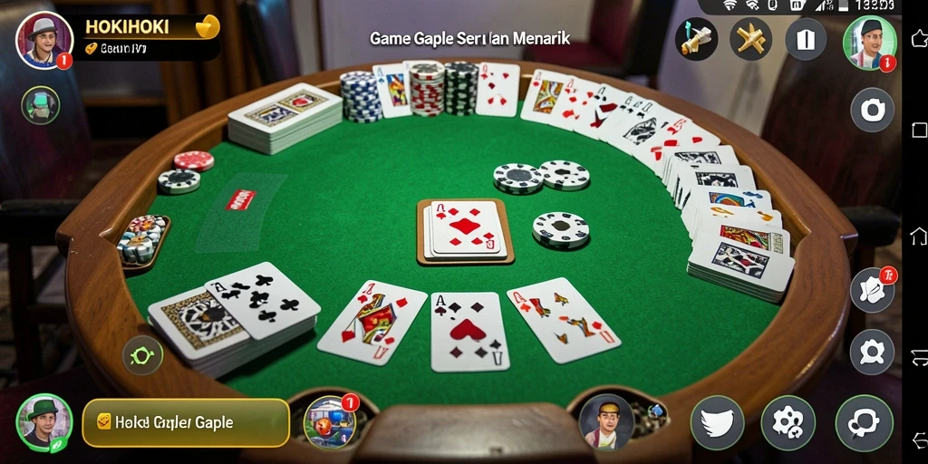 Screenshot gameplay HOKIHOKI menunjukkan keseruan bermain Gaple.