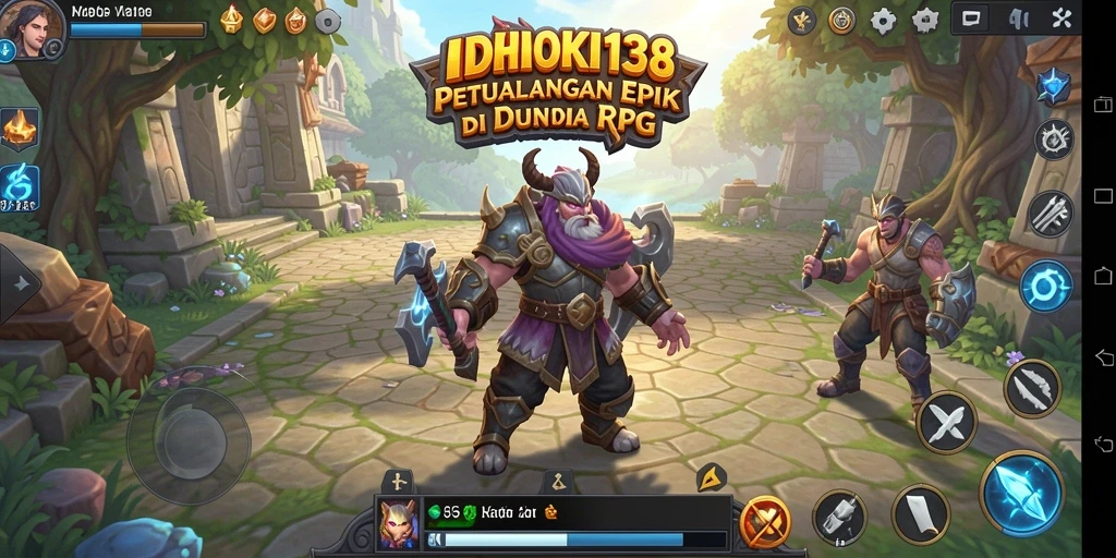 Tampilan gameplay <strong>IDRHOKI138</strong> yang mendebarkan dan penuh aksi RPG.