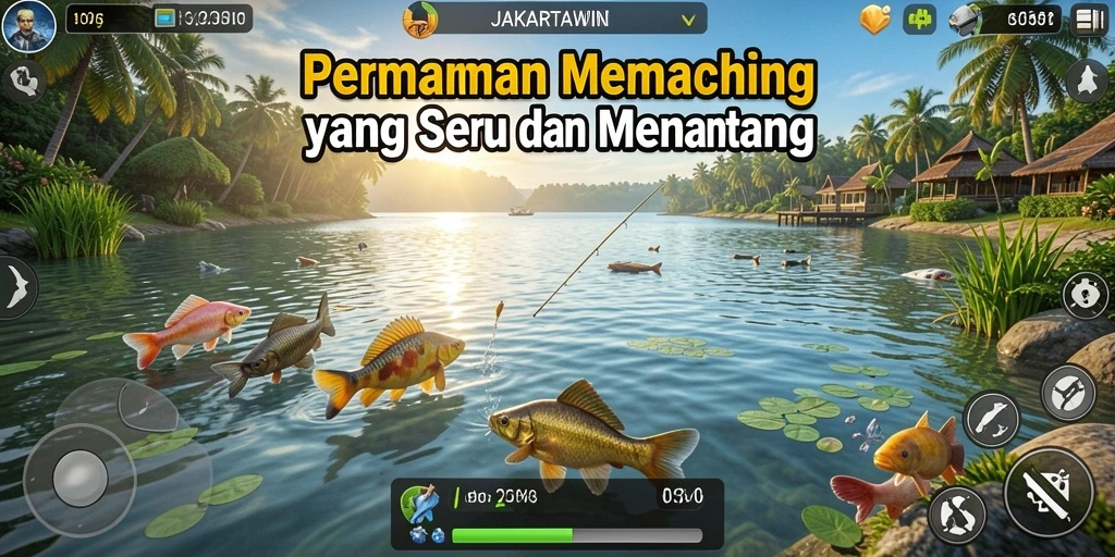 Tampilan gameplay memancing yang menarik dan mengasyikkan di JAKARTAWIN.