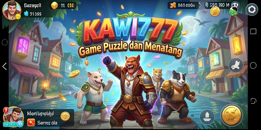 Tampilan permainan KAWI777 yang menarik dengan berbagai puzzle.