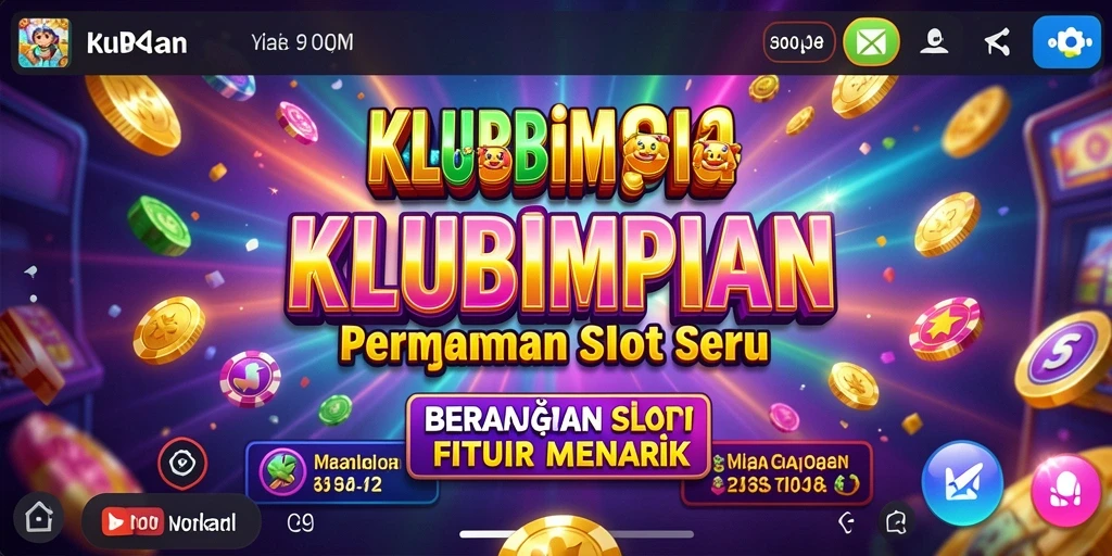 Screenshot gameplay KLUBIMPIAN menampilkan mesin slot yang penuh warna dan fitur menarik.