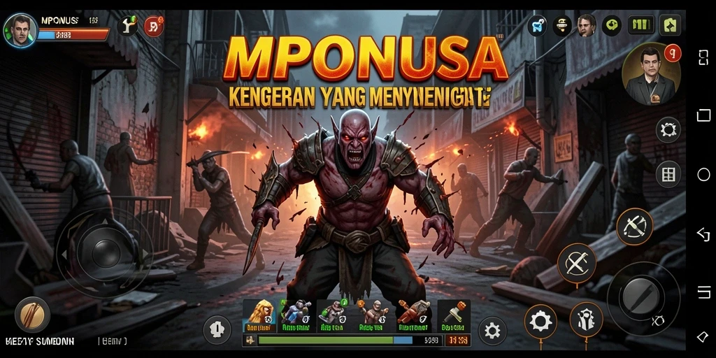 Screenshot gameplay MPONUSA menampilkan momen menakutkan yang penuh ketegangan.