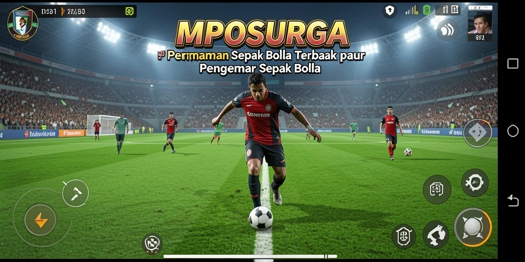 Gameplay mendebarkan di lapangan sepak bola MPOSURGA.